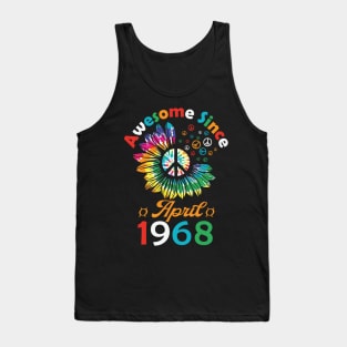 Funny Birthday Quote, Awesome Since April 1968, Retro Birthday Tank Top